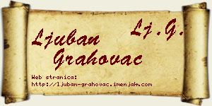 Ljuban Grahovac vizit kartica